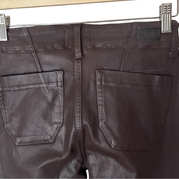 NWT PAIGE Mayslie Coated Waxed Joggers Pants Chocolate Brown Chicory Size 25 - Picture 13 of 16